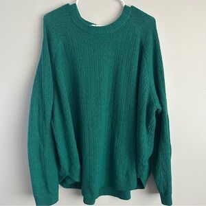 3X green oversized sweater St. John’s bay women’s knit 3xl